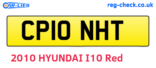 CP10NHT are the vehicle registration plates.
