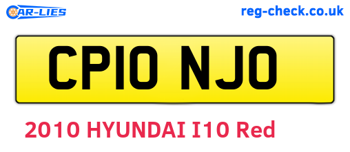 CP10NJO are the vehicle registration plates.