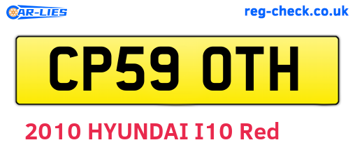 CP59OTH are the vehicle registration plates.