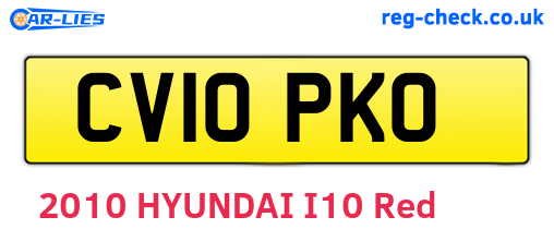 CV10PKO are the vehicle registration plates.