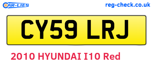 CY59LRJ are the vehicle registration plates.