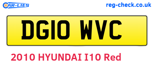 DG10WVC are the vehicle registration plates.