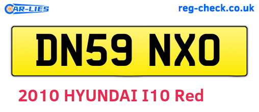 DN59NXO are the vehicle registration plates.