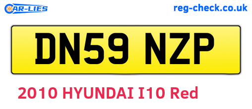 DN59NZP are the vehicle registration plates.