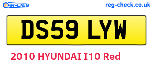 DS59LYW are the vehicle registration plates.