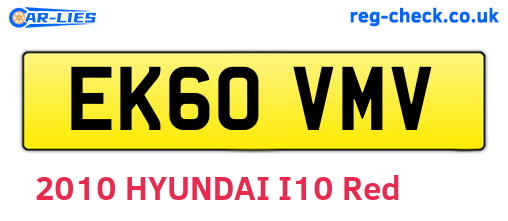 EK60VMV are the vehicle registration plates.
