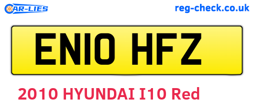 EN10HFZ are the vehicle registration plates.