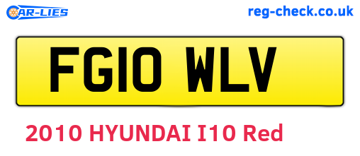 FG10WLV are the vehicle registration plates.