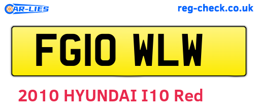 FG10WLW are the vehicle registration plates.