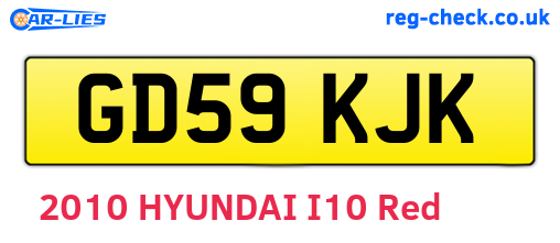 GD59KJK are the vehicle registration plates.