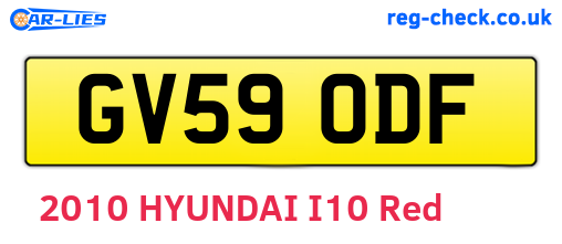 GV59ODF are the vehicle registration plates.