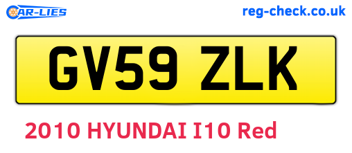 GV59ZLK are the vehicle registration plates.