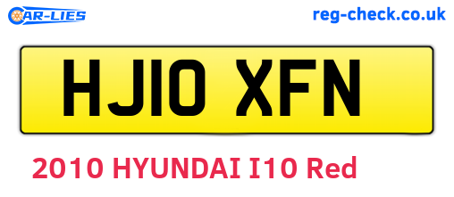 HJ10XFN are the vehicle registration plates.