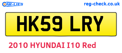 HK59LRY are the vehicle registration plates.