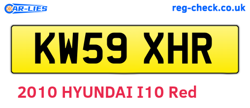 KW59XHR are the vehicle registration plates.