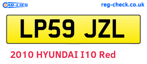 LP59JZL are the vehicle registration plates.