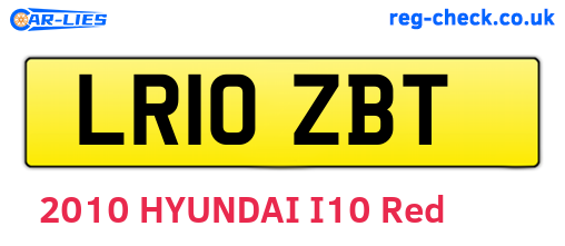 LR10ZBT are the vehicle registration plates.