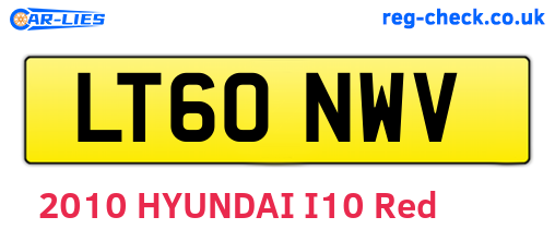 LT60NWV are the vehicle registration plates.