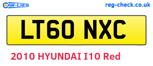 LT60NXC are the vehicle registration plates.