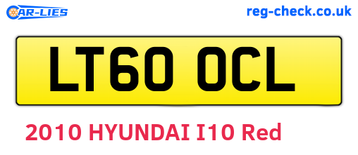 LT60OCL are the vehicle registration plates.