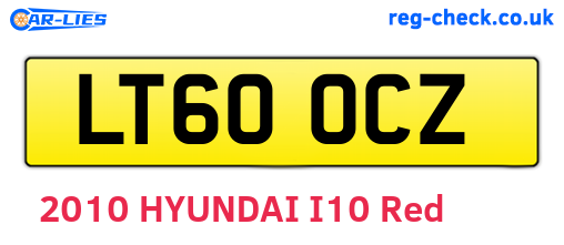 LT60OCZ are the vehicle registration plates.