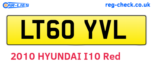LT60YVL are the vehicle registration plates.