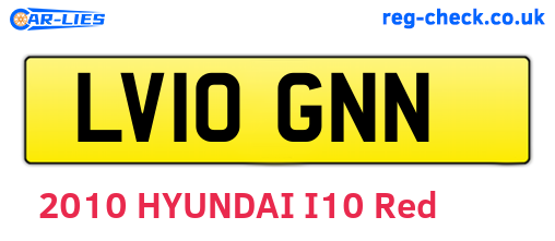 LV10GNN are the vehicle registration plates.