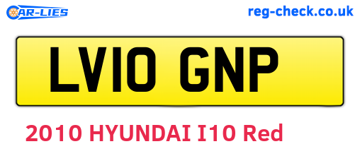 LV10GNP are the vehicle registration plates.