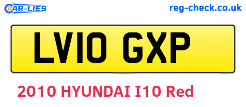 LV10GXP are the vehicle registration plates.