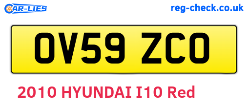 OV59ZCO are the vehicle registration plates.