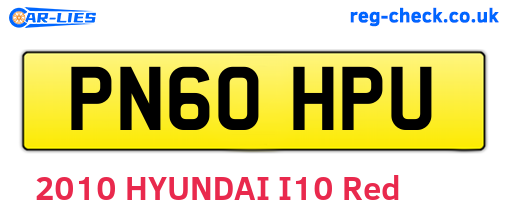PN60HPU are the vehicle registration plates.