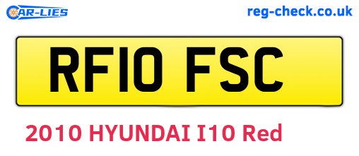 RF10FSC are the vehicle registration plates.