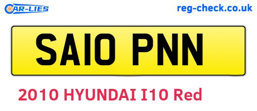 SA10PNN are the vehicle registration plates.