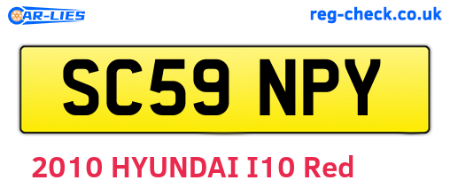 SC59NPY are the vehicle registration plates.