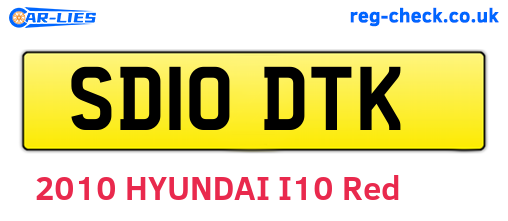 SD10DTK are the vehicle registration plates.