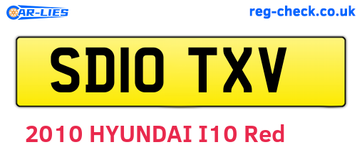 SD10TXV are the vehicle registration plates.