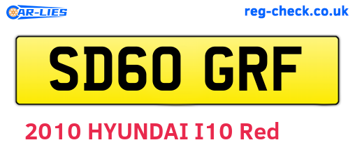 SD60GRF are the vehicle registration plates.