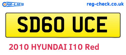 SD60UCE are the vehicle registration plates.