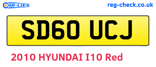 SD60UCJ are the vehicle registration plates.