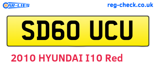 SD60UCU are the vehicle registration plates.