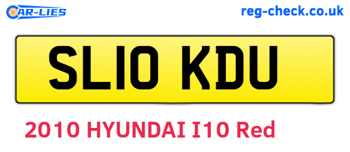 SL10KDU are the vehicle registration plates.