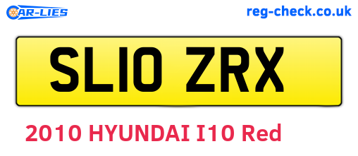 SL10ZRX are the vehicle registration plates.