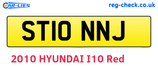 ST10NNJ are the vehicle registration plates.