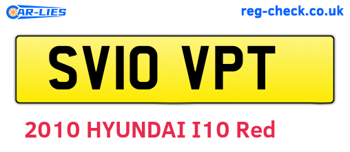 SV10VPT are the vehicle registration plates.