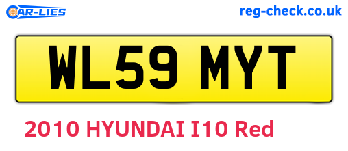 WL59MYT are the vehicle registration plates.