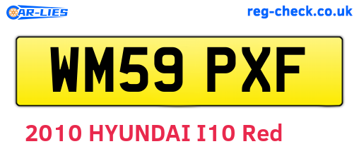WM59PXF are the vehicle registration plates.