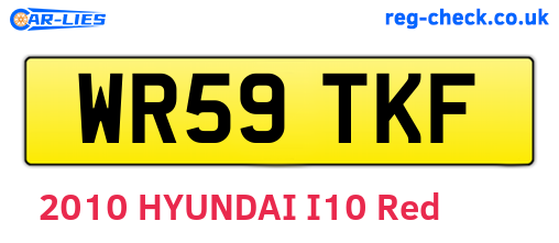 WR59TKF are the vehicle registration plates.