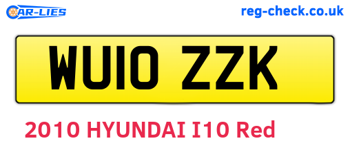 WU10ZZK are the vehicle registration plates.