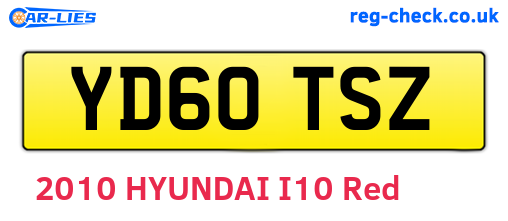YD60TSZ are the vehicle registration plates.