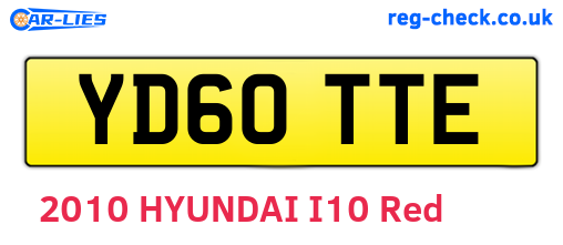 YD60TTE are the vehicle registration plates.